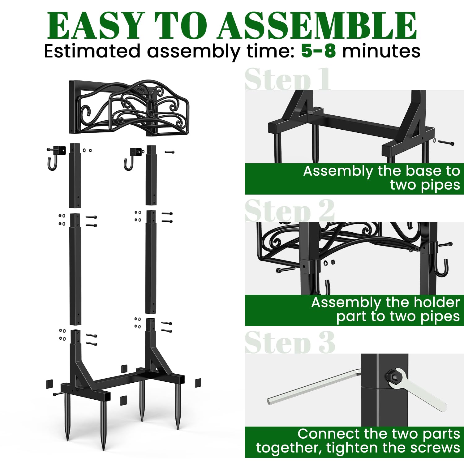Soporte para manguera de jardín