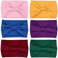 Vista 2 de IVARYSS Diademas anchas para mujer, bonitos turbantes anudados brillantes, bandas grandes de estilo africano, accesorios para el cabello, paquete