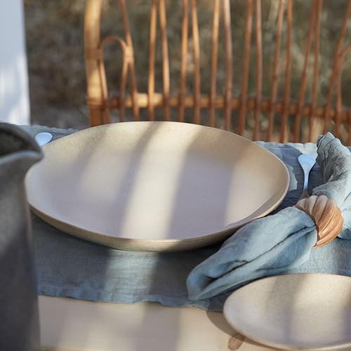 Miniatura 4 de Costa Nova Plato de cerámica de cerámica de 11 pulgadas, colección Livia, champán, apto para microondas y lavavajillas, acristalamiento apto para