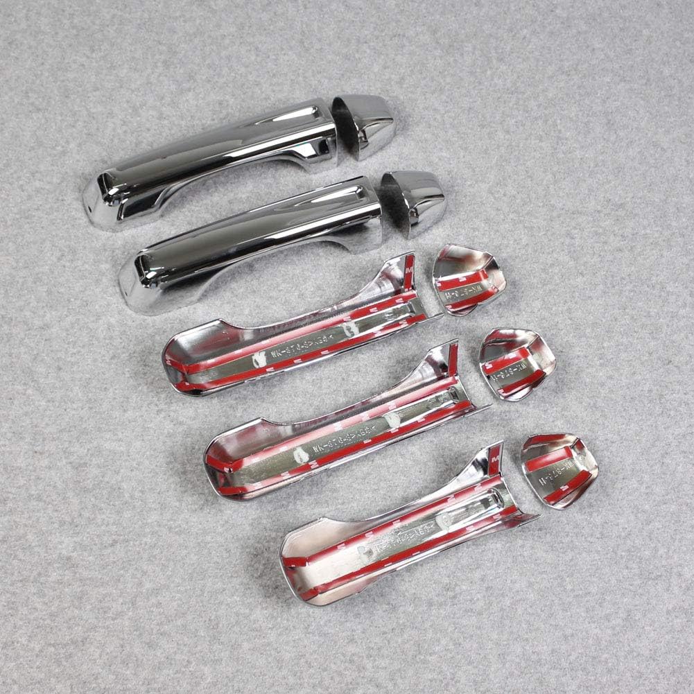 Beautost for Jeep Wrangler 2018 2019 2020 2021 2022 2023 2024 Chrome Door Handle Cover Trims