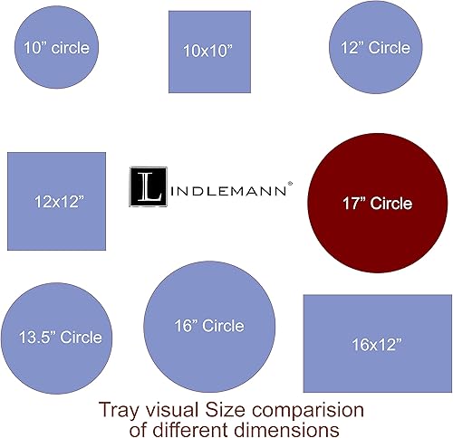 Miniatura 9 de LINDLEMANN Bandeja para servir, grande, redonda, color blanco melamina, fuerte y resistente, con asas integradas para un fácil manejo, hermoso