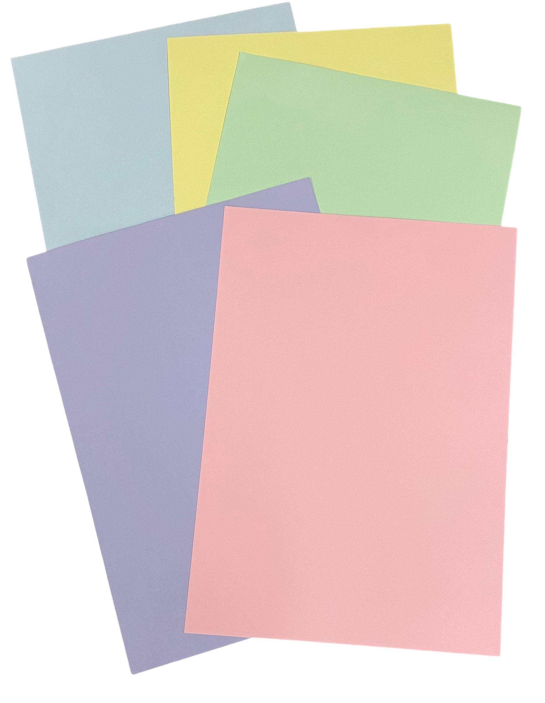DJP Pastel Coloured Card A4 160gsm Easter Pastel Coloured Cardstock - 50 Sheets - 5 Assorted Colours