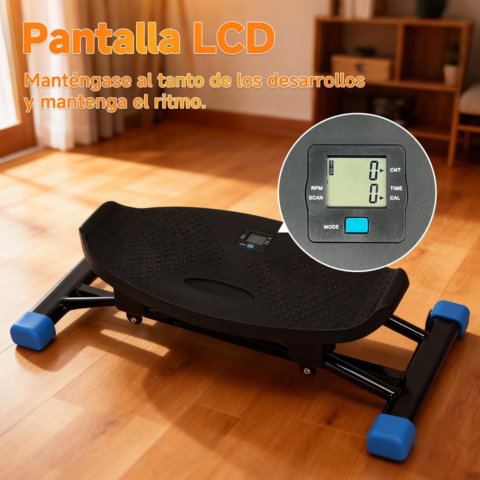 Máquina de esquí simulada de equilibrio basada en resistencia aeróbica portátil que lleva 300 libras silenciosa máquina de ejercicio de cuerpo completo con pantalla LED.