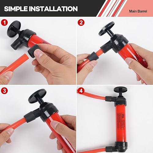 Miniatura 3 de Bomba de transferencia de fluidos de la bomba de sifón multiuso, kit de bomba de transferencia de combustible de sifón para gasóleo y líquidos