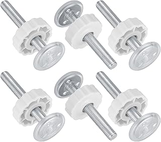 6 Pcs Pressure Mounted Baby Gates Threaded Spindle Rods, M10 x 80 mm Baby Gate Stairs Pressure Fit Screw Bolts Kit for Baby Safety Gates Dog Pet Gates