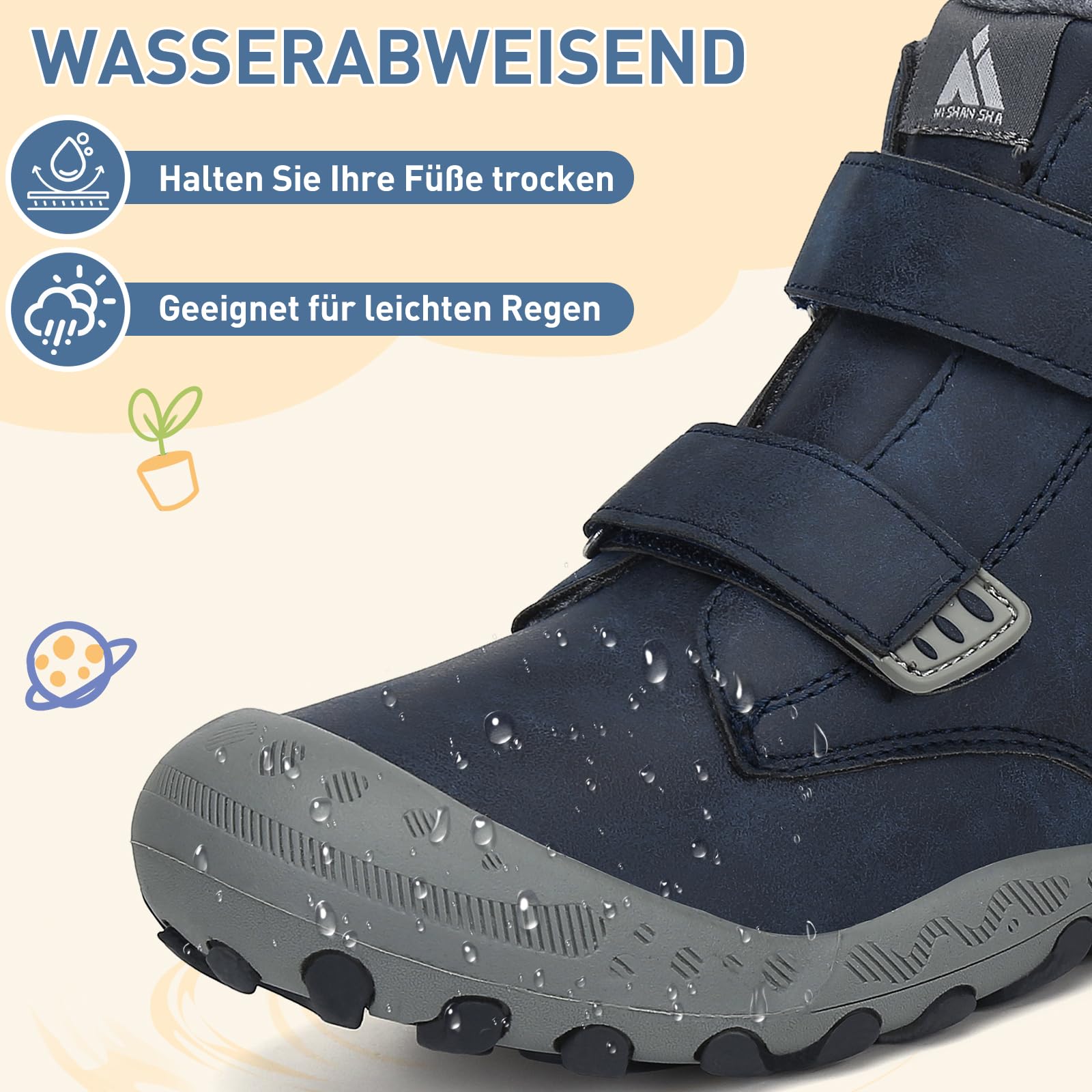 Mishansha Kinder Winterschuhe Mädchen Winterstiefel Jungen Warm Schneestiefel Gefüttert Boots Gr.24-38