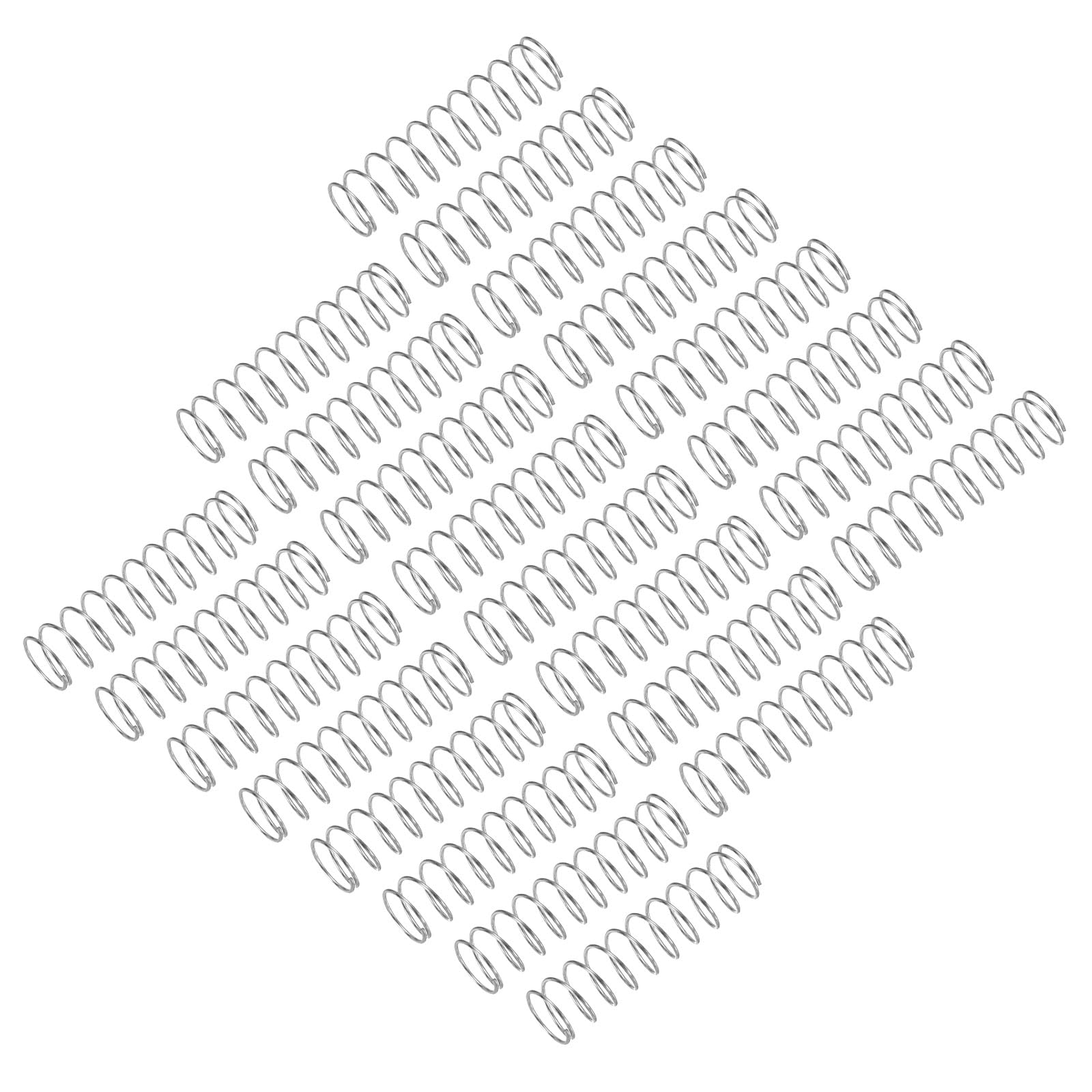 uxcell 25Pcs Compression Spring, 304 Stainless Steel 8mm OD 0.8mm Wire 15mm Length Mechanical Spring for Shop Home Repair Project, Silver Tone — Amazon image 10