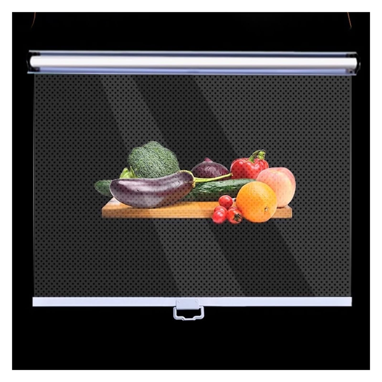 Store enrouleur transparent perforé et respirant en plastique PVC souple