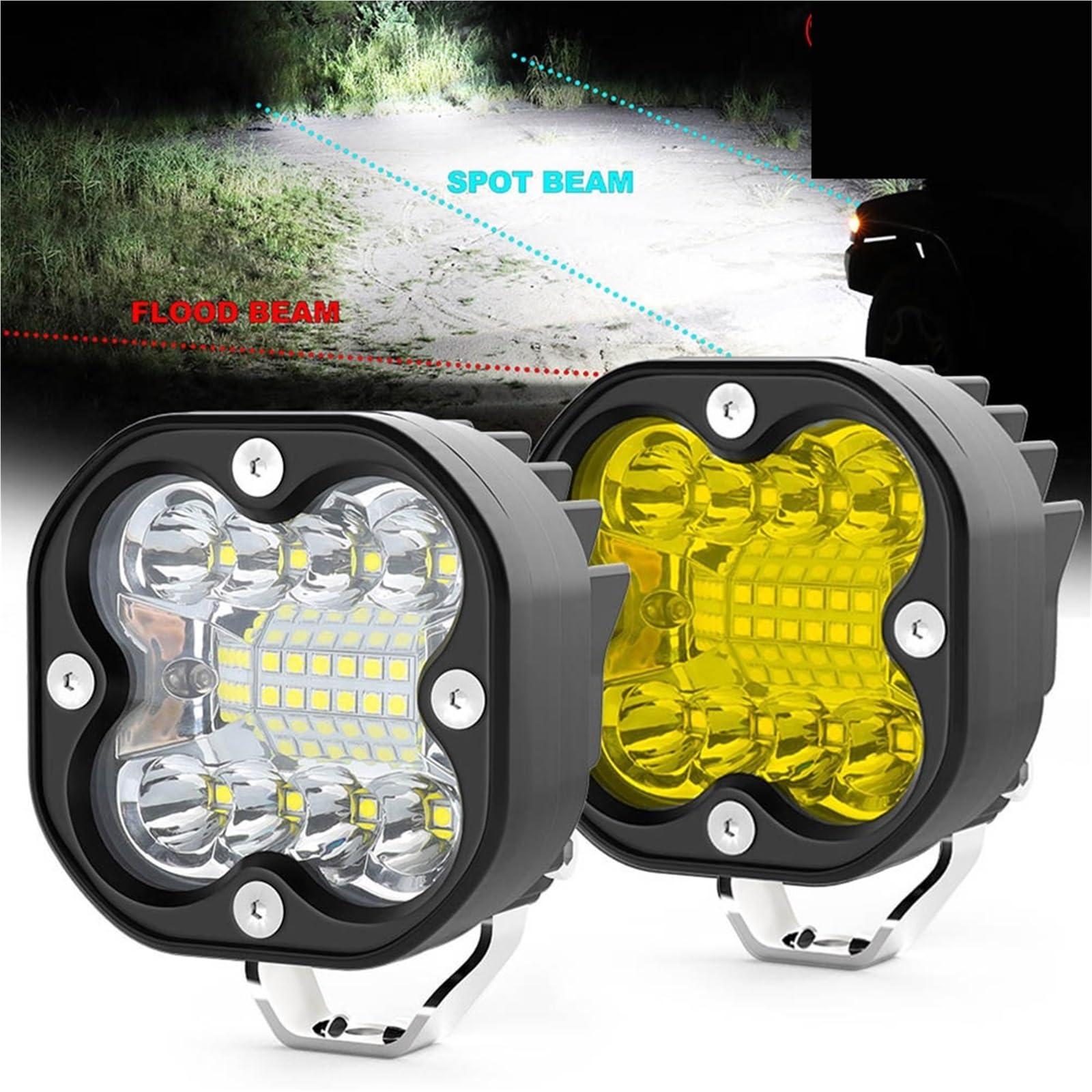 Światła przednie do samochodów 3 Cal Reflektory Robocze Led 24V 120W