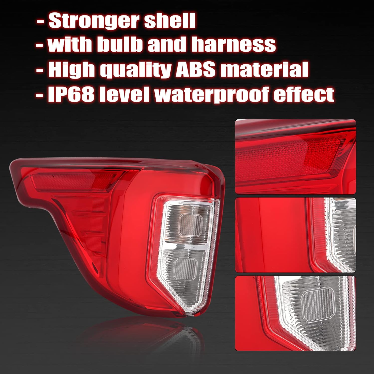 Tail Light Rear Brake Lamp For Ford Explorer 2020 2021 2022 2023 Replaces LB5Z13405F FO2800275 (Left Driver Side)