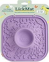 WOOF LickMat Lavender: BPA-Free Silicone Dog Lick Mat Slow Feeder - Non-Slip Suction Cups, Dishwasher Safe Interactive Toy