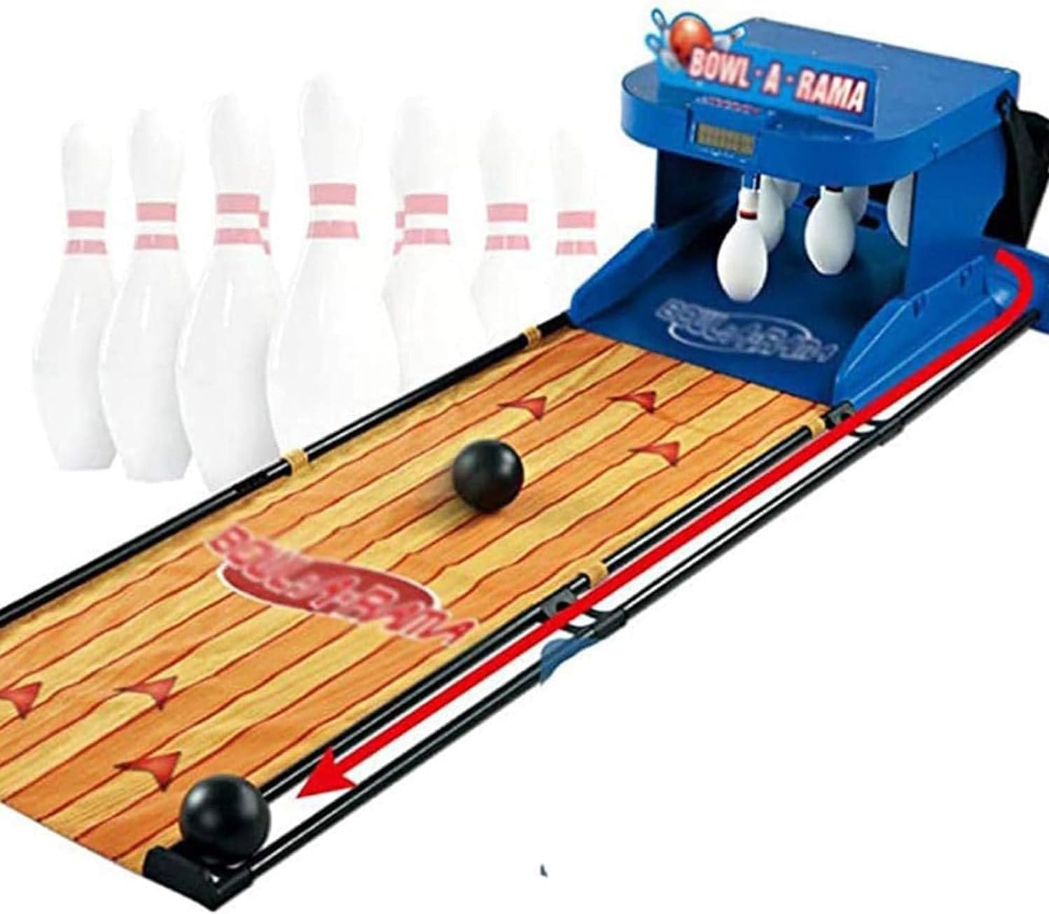 Electric Bowling Machine, Children's Bowling Alley Game, Foldable, Suitable for Interactive Games for Child and Adults, 2 Meters Long.