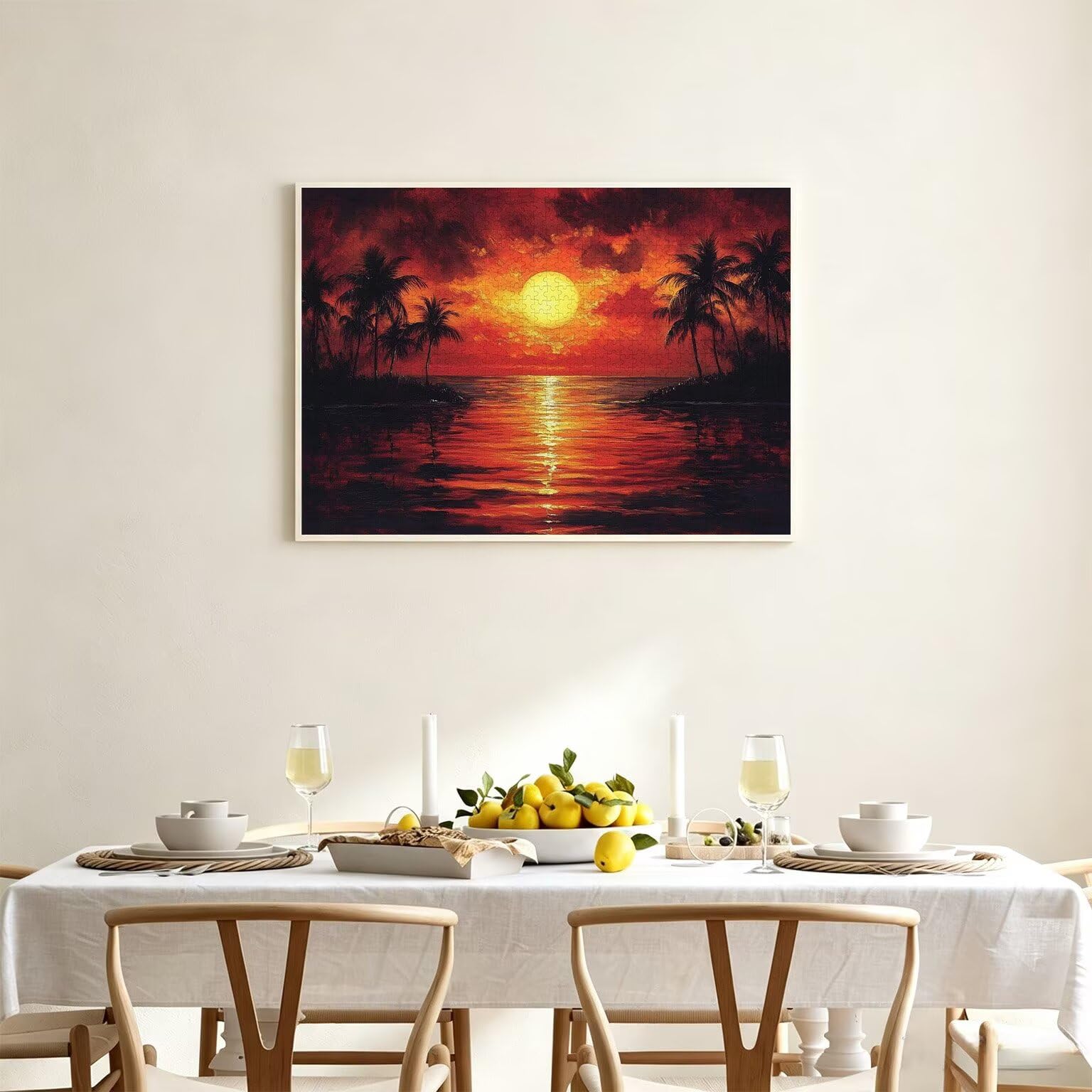 Puzzle 1000 Pièces Coucher de Soleil Puzzles Classiques Abstrait n-430