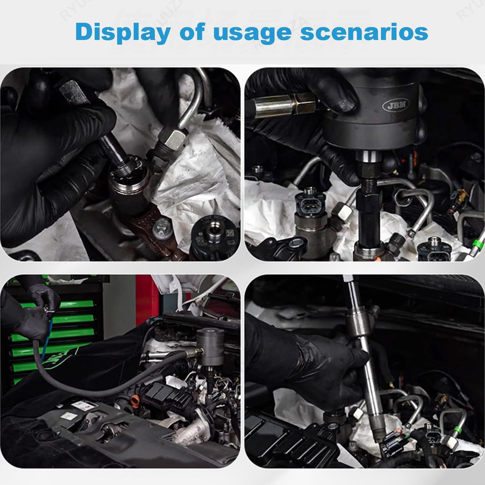 LTSRLL Set di estrattori per iniettori Diesel per Officina, estrattore per Camion Diesel per Auto, Strumenti Completi con Custodia per Il Trasporto