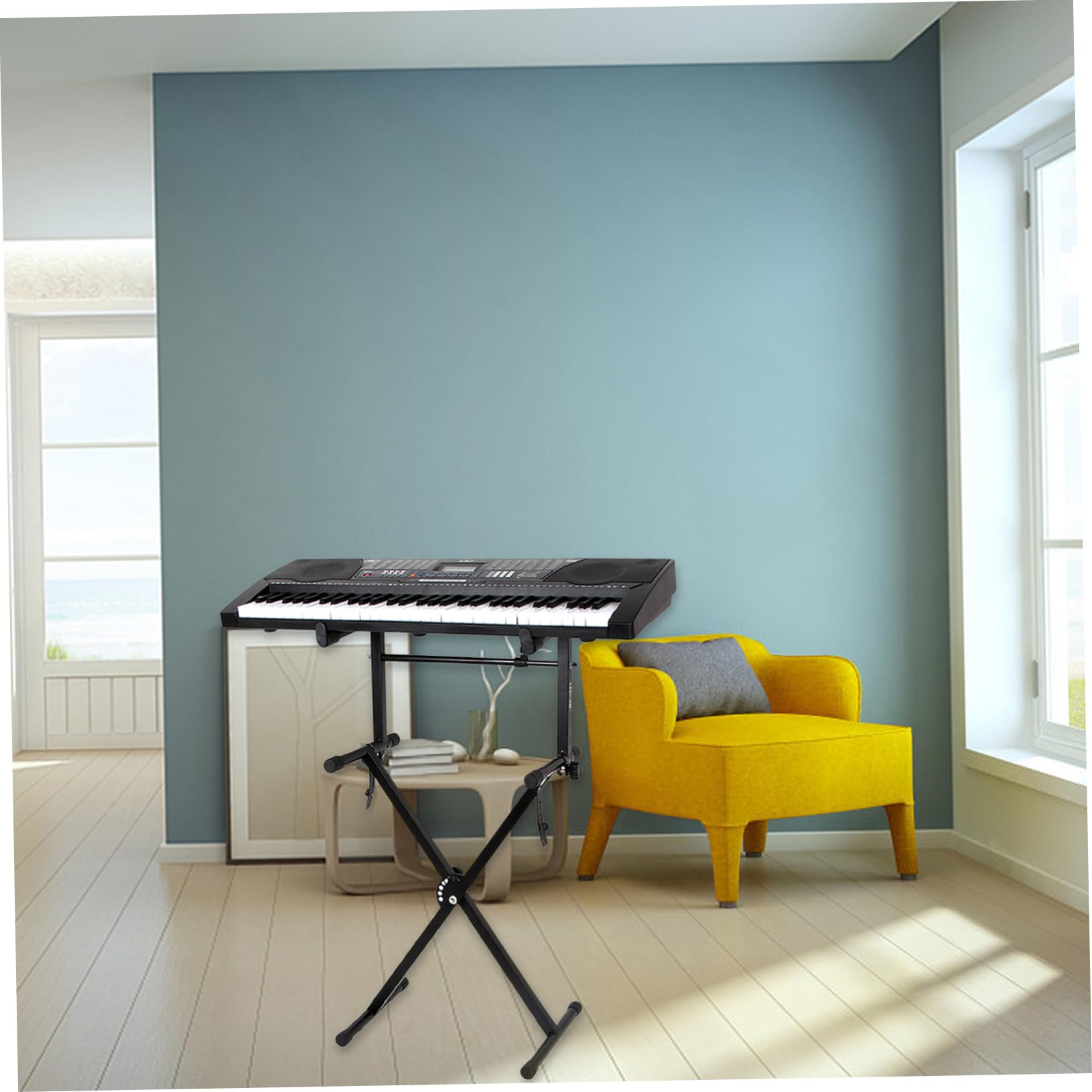 Toyvian Keyboard Holder Stand Universal Electronic Organ Stand Adjustable Width for Easy Assembly