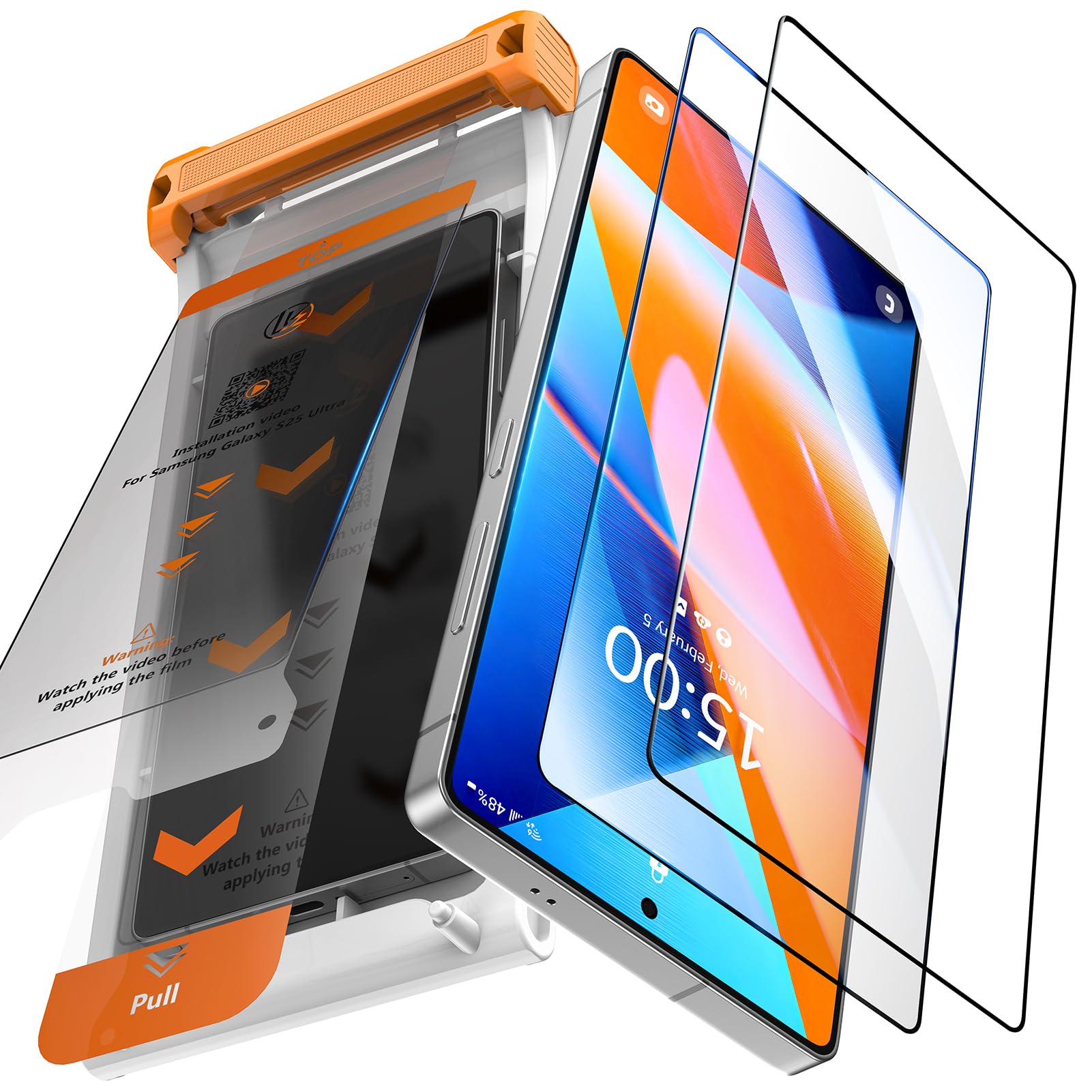 LK für Samsung Galaxy S25 Ultra Schutzfolie [Bahnbrechende Nano-Keramik] Displayschutzfolie [Militärischer Fallschutz] Vollabdeckung [Blasenfrei] Upgrade von Schutzfolie, 2 Stück