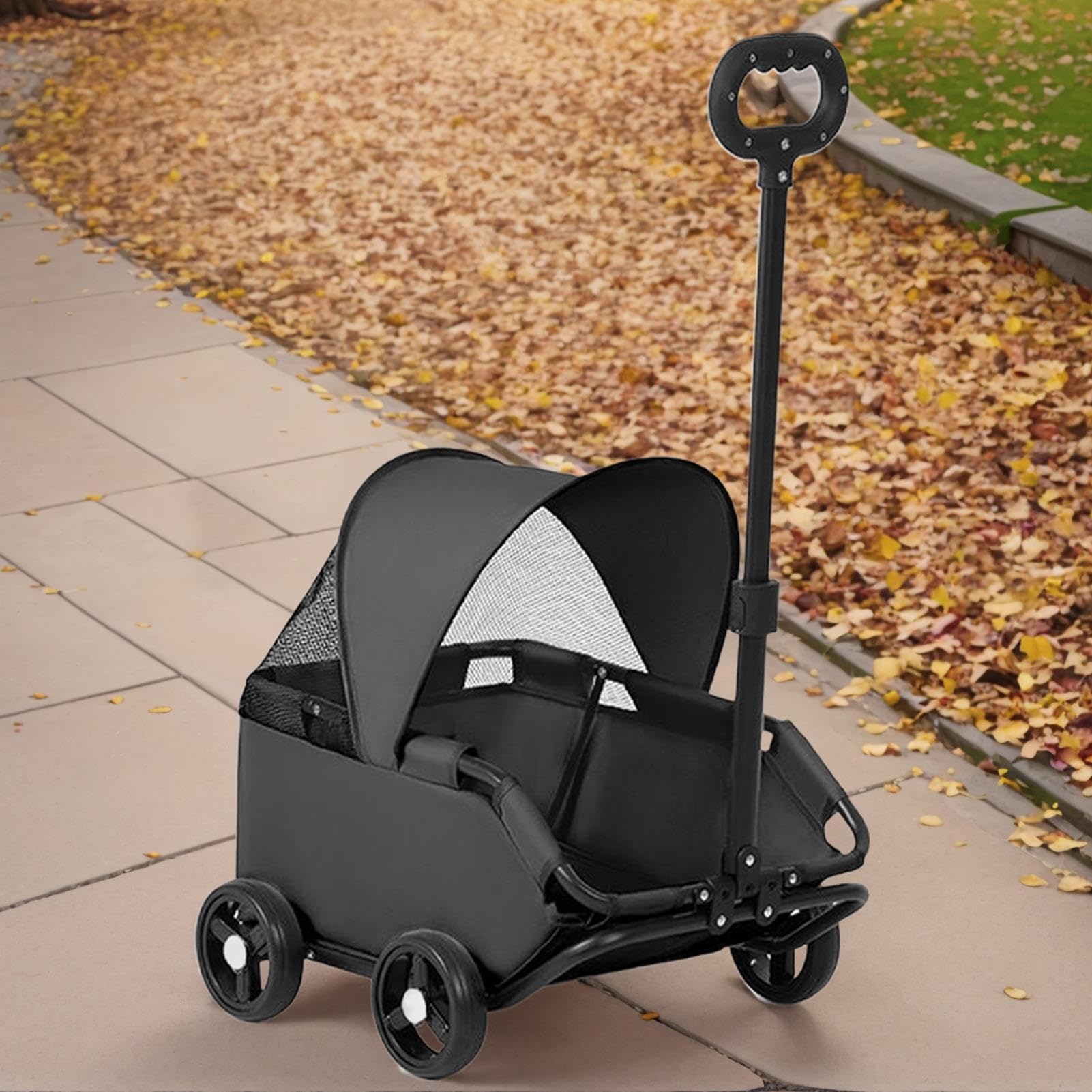 Wózek dla małych psów, składany wózek dla małego psa, do 7 kg, nosidełko na zewnątrz, do podróży, dojazdów do parku, na plażę, do centrum handlowego, weterynarza, na podwórko