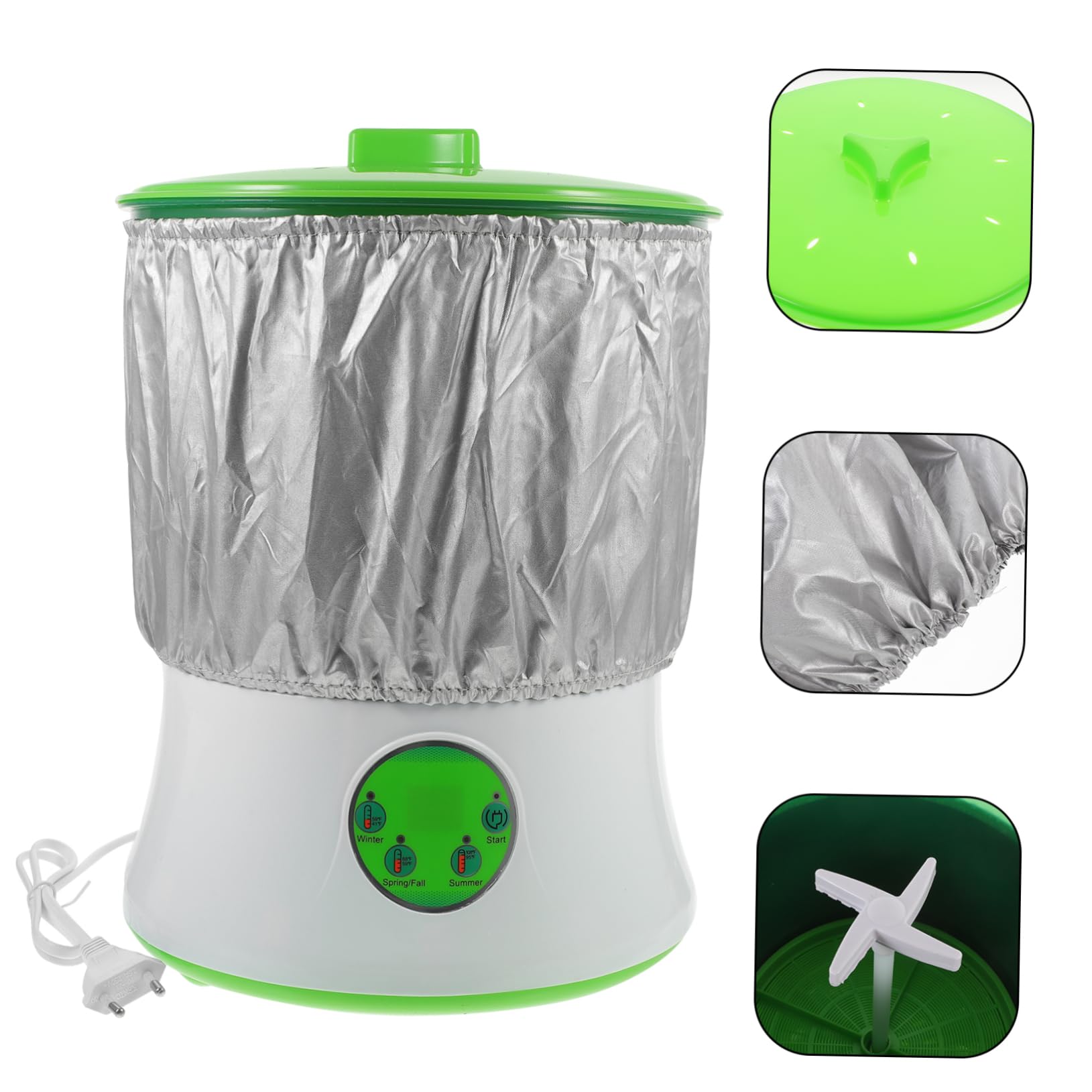 Toddmomy Máquina Germinadora Doble Capa Control Inteligente y Energético para Cultivos Casa