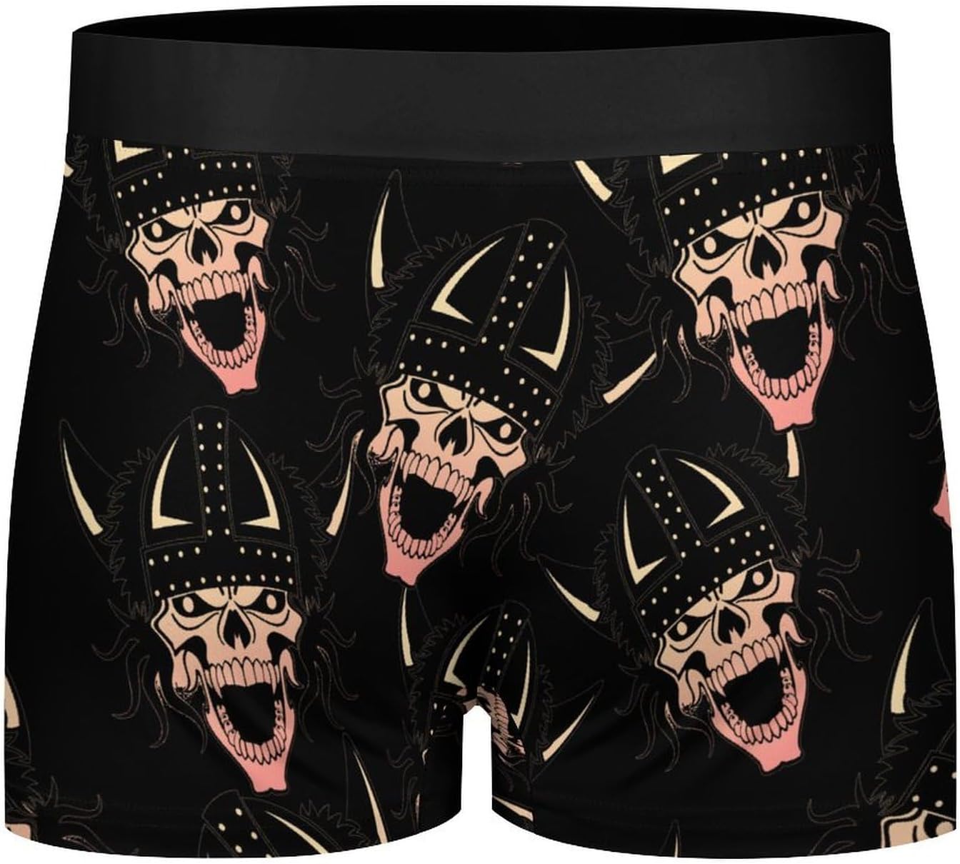 Viking Skull Norse Mythology Men's Underwear Boxer Briefs Breathable Shorts Elastic Waistband