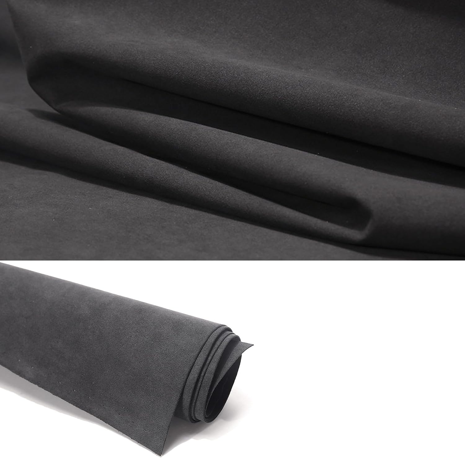 Suede Auto Headliner Fabric 55" x 63'', Dark Grey Velvet Headliner Replacement Interior Decoration Material for Car/Truck/SUV/RV Center Console/Roof, Suede Fabric Upholstery Home Repair/DIY Material