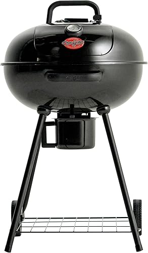 Char-Griller CG30040725 - Parrilla de carbón y ahumador de 22 pulgadas, acero, negro, 363 pulgadas cuadradas