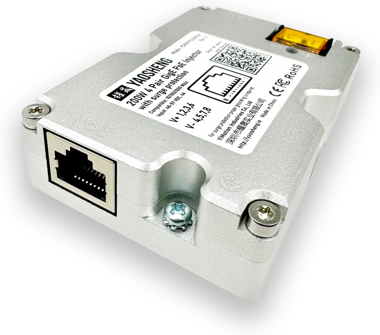 200W PoE Injector with Comprehensive Protection for All Standard Starlink Models.