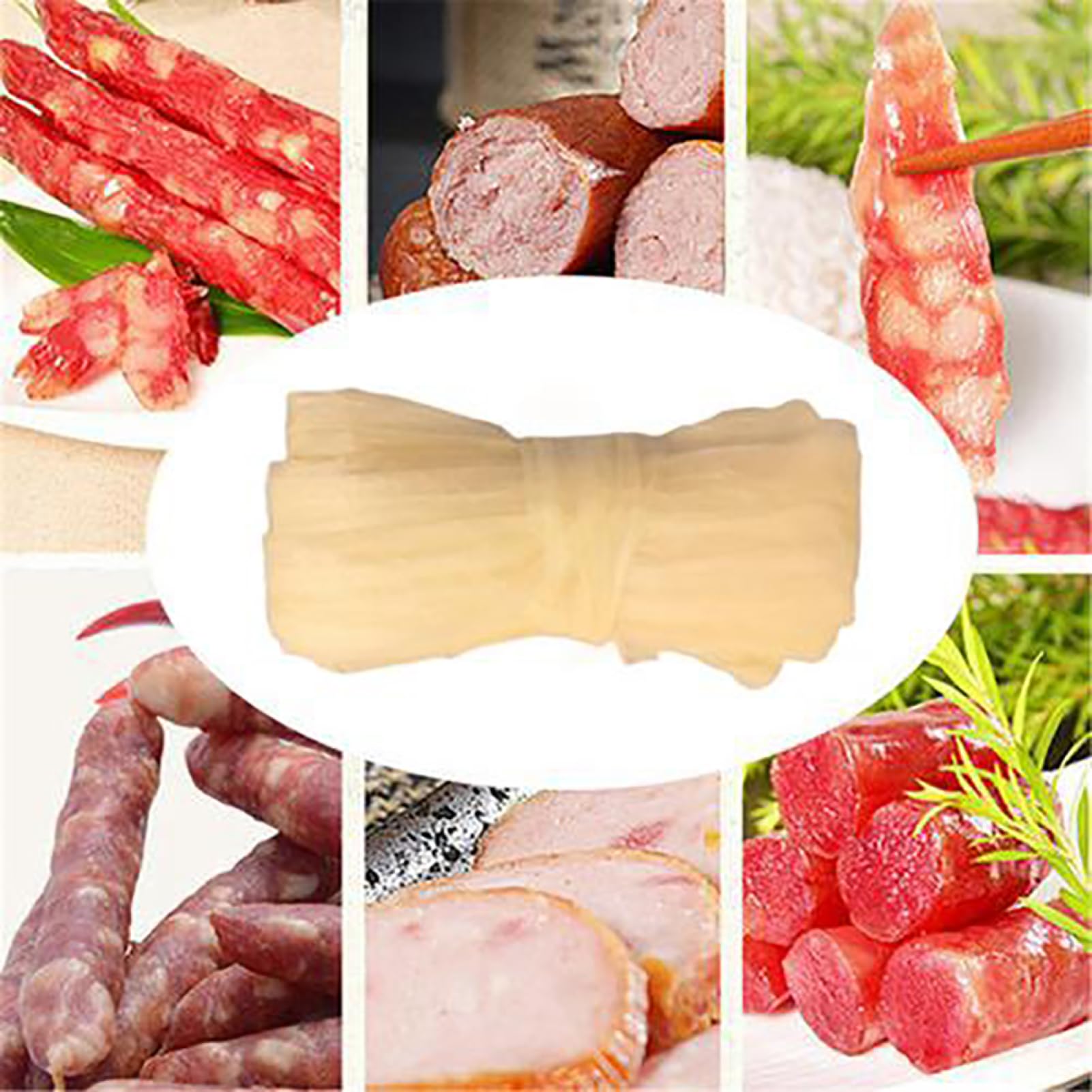 Tripas para salchichas de cerdo 9,8 pies envolturas comestibles tubo secado natural