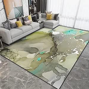 Amazon.com: Area Rug Alcohol Ink Painting Art Liquid Abstract Wall Silk ...