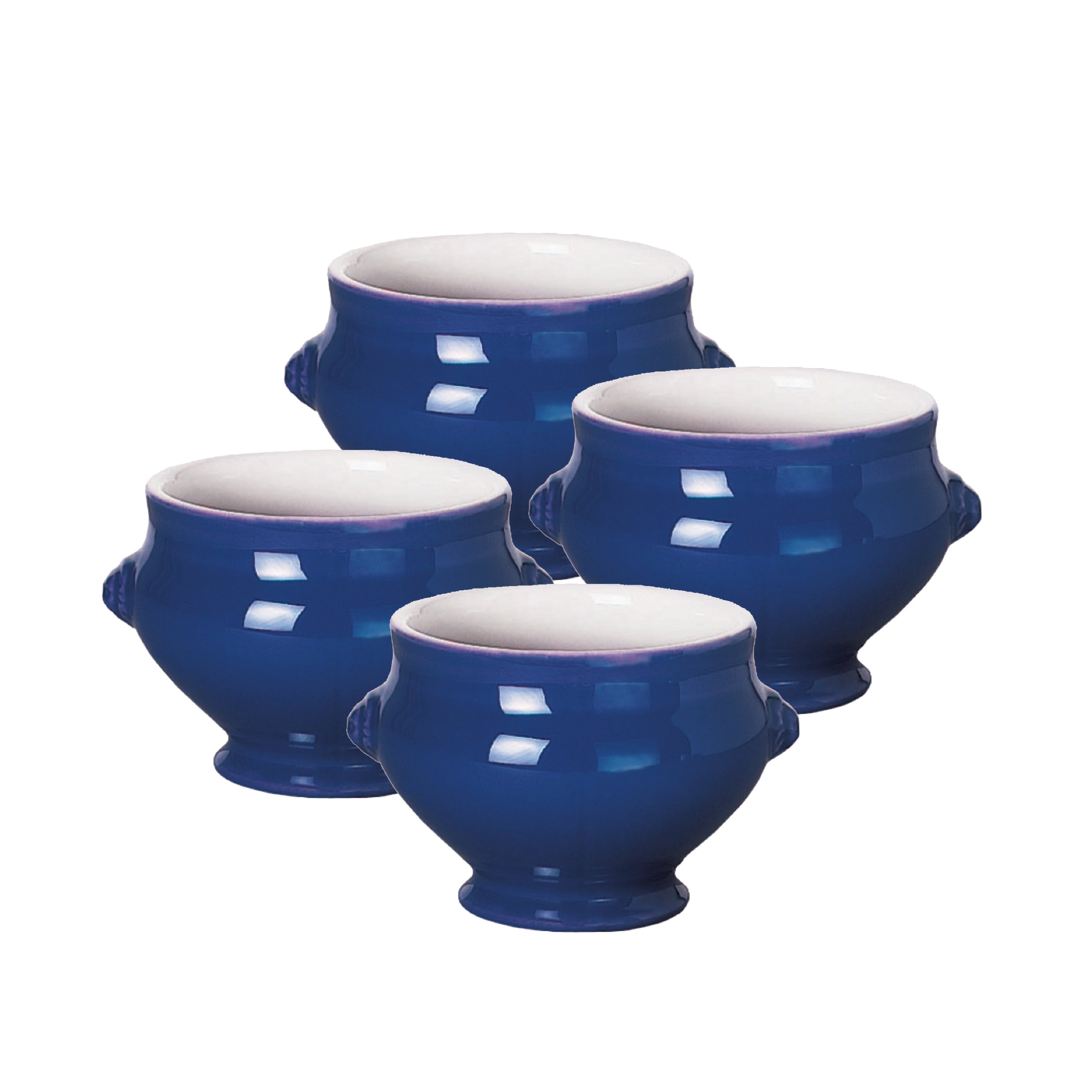 Emile Henry Lion's Head Soup Bowls, Set of 4, Azur: Bowls: Amazon