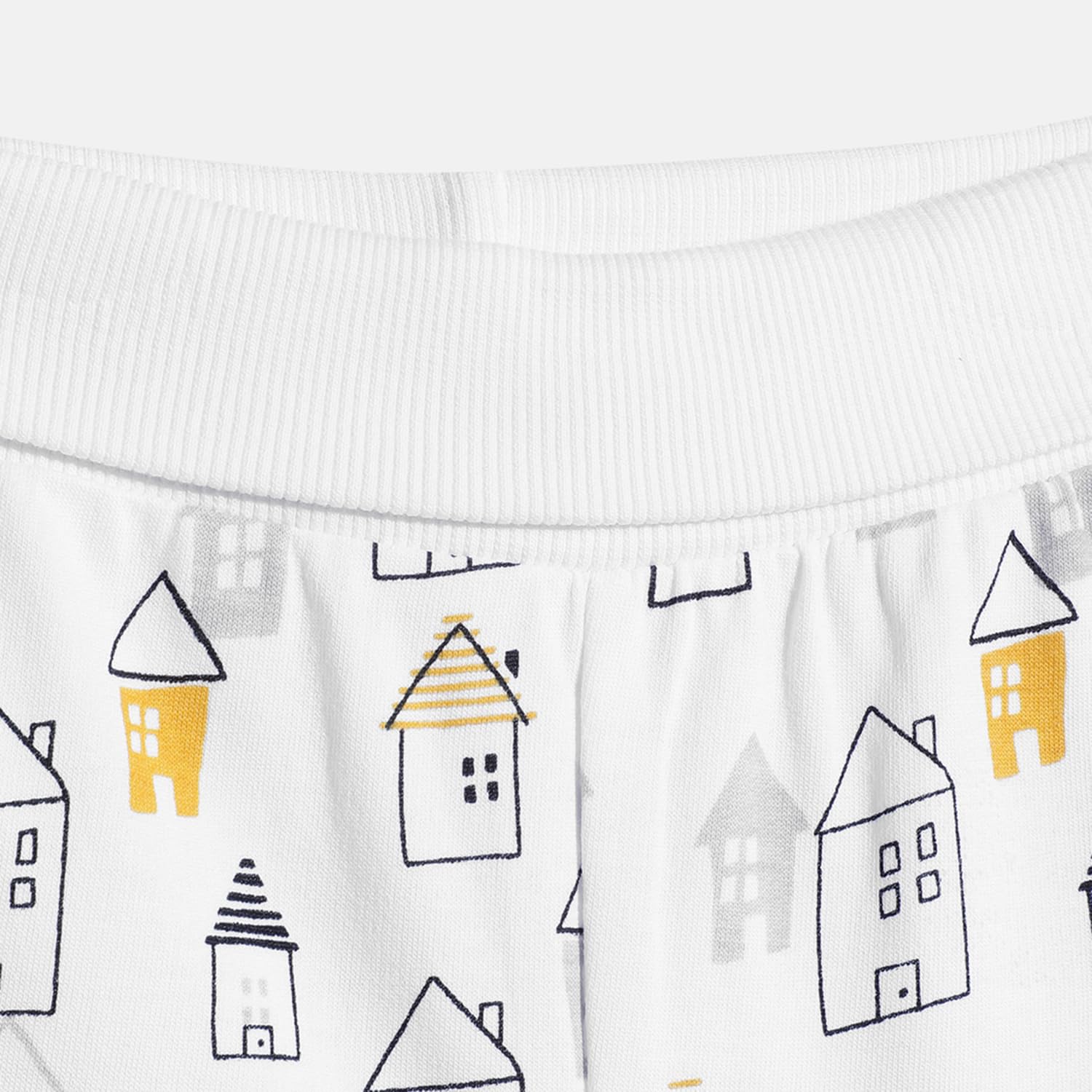 Mothercare Baby Joggers Unisex Cotton Blend Soft Pants, 2 Pack, White Grey 1