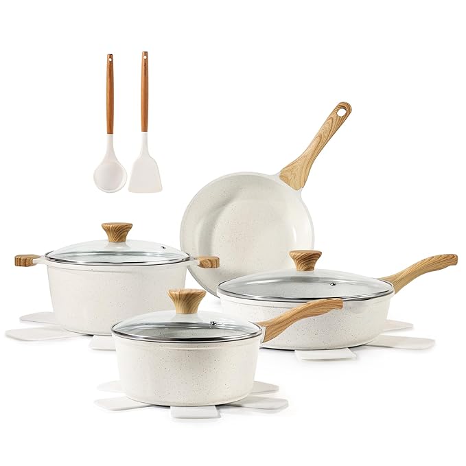 SENSARTE Nonstick Ceramic 13 Piece Cookware Set