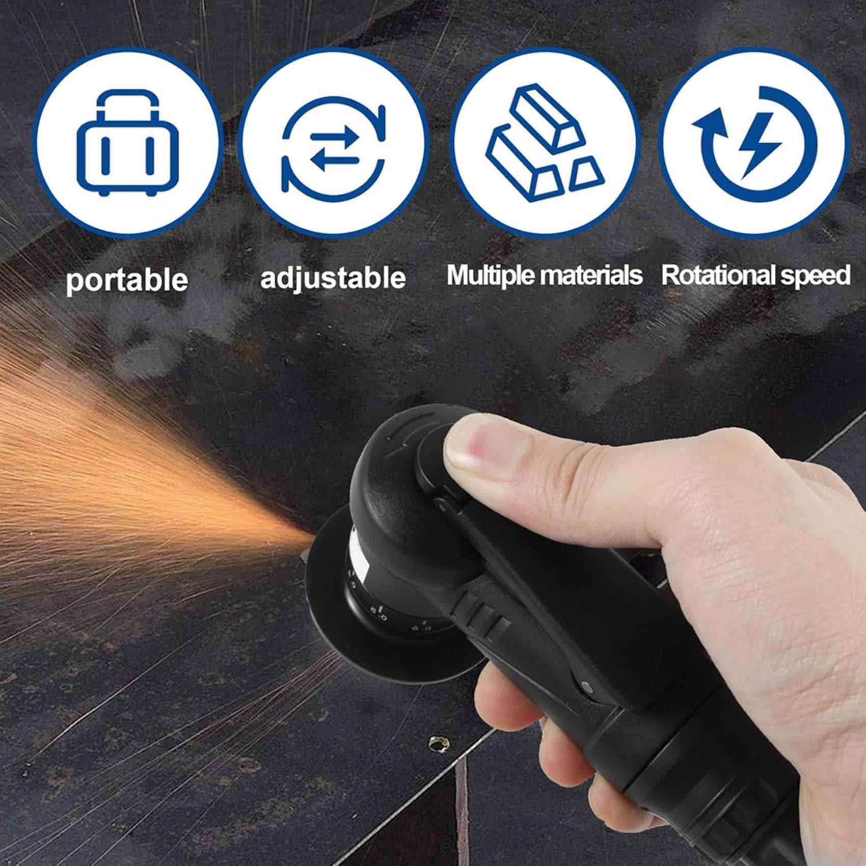 Bloepum 2X Pneumatic Chamfering Tool, 45 Degree Metal Deburring Trimming Chamfering Machine