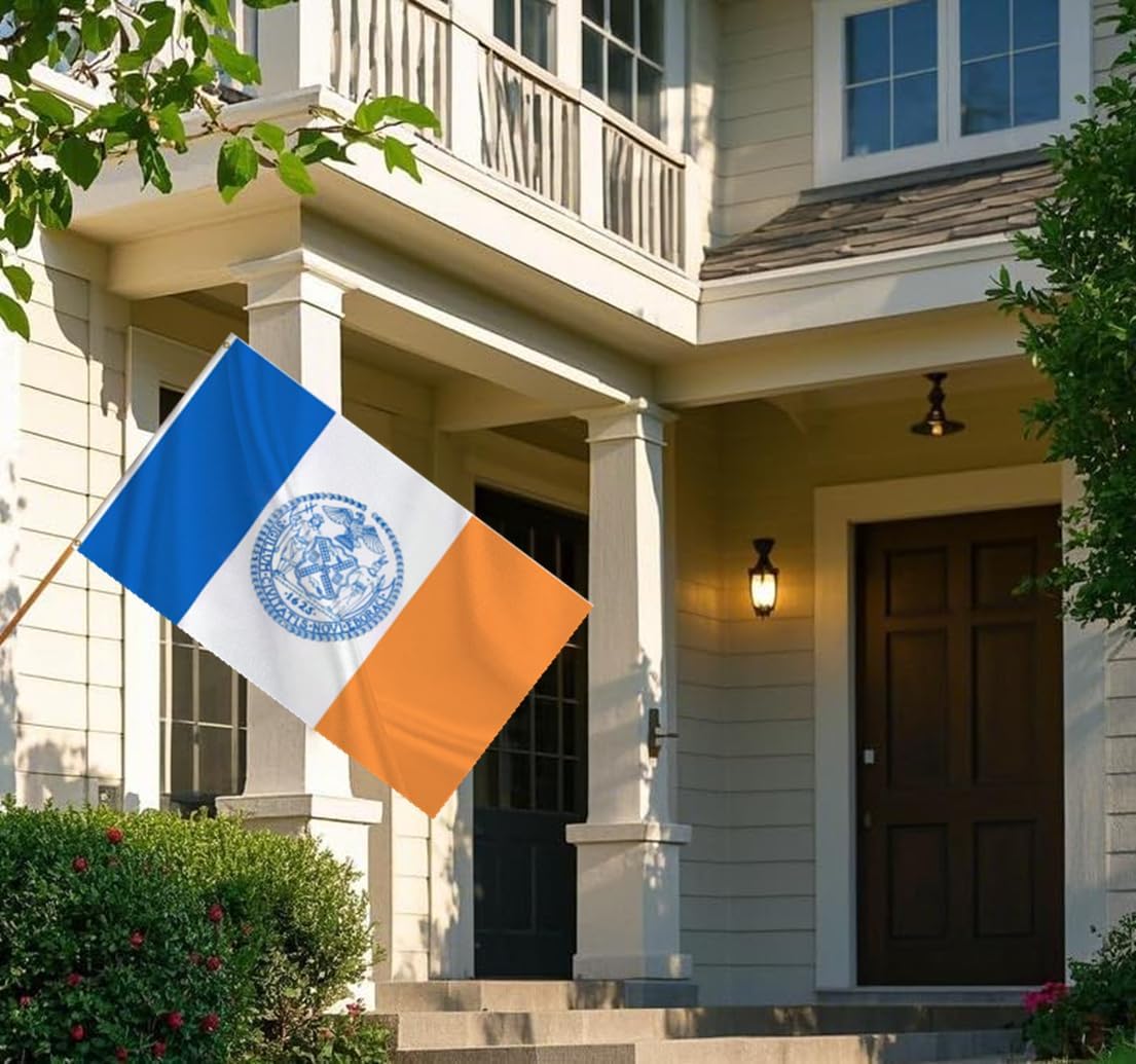 New York City Flag 3x5FT,Heavy Duty 100D Polyester Flag, Vivid Colors,Flags Banners with 2 Brass Grommets for Indoor Outdoor. (New York, 3x5ft) - Image 3