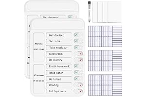 2Pcs Chore Checklist Dry Erase Board for Kids' Habit Tracker or Daily...