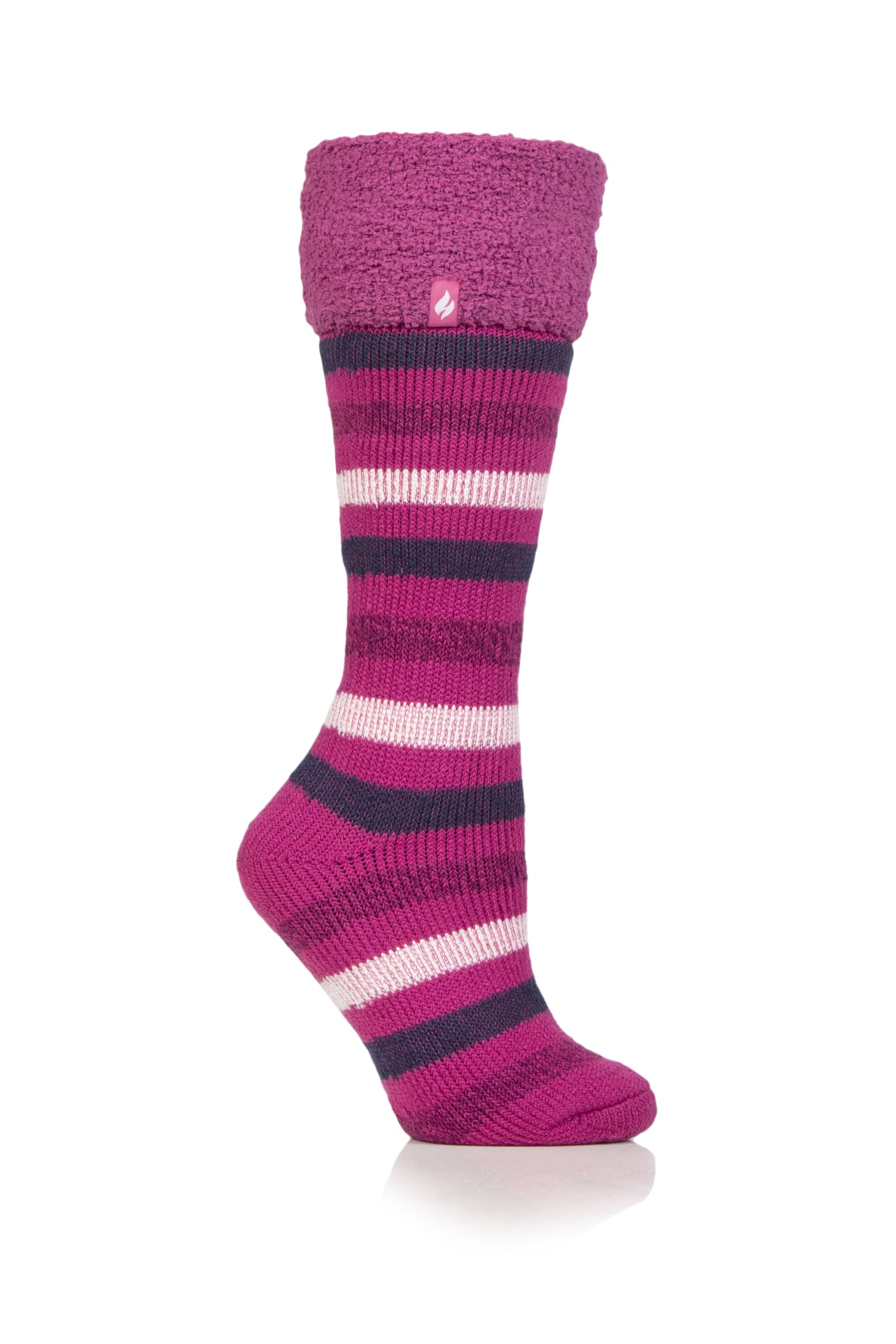 Heat Holders Women's Fuchsia Sockshop 2.3 Tog Hellebore Cosy Cuff Wellington Boot Socks 4-8