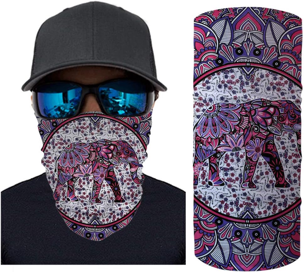 FUSURIREStylish Elastic Seamless Headbands Bandana Scarf Neck Gaiter Unisex Balaclava Outdoor Sports
