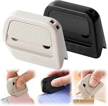 Mini Ceramic Paper Cutter, Pocket-Sized Safety Cutter with Auto-Retractable Blade, Stays Sharp 10X Longer Compact Ceramic Cutters for Paper, Boxes, and Crafts 2pcs