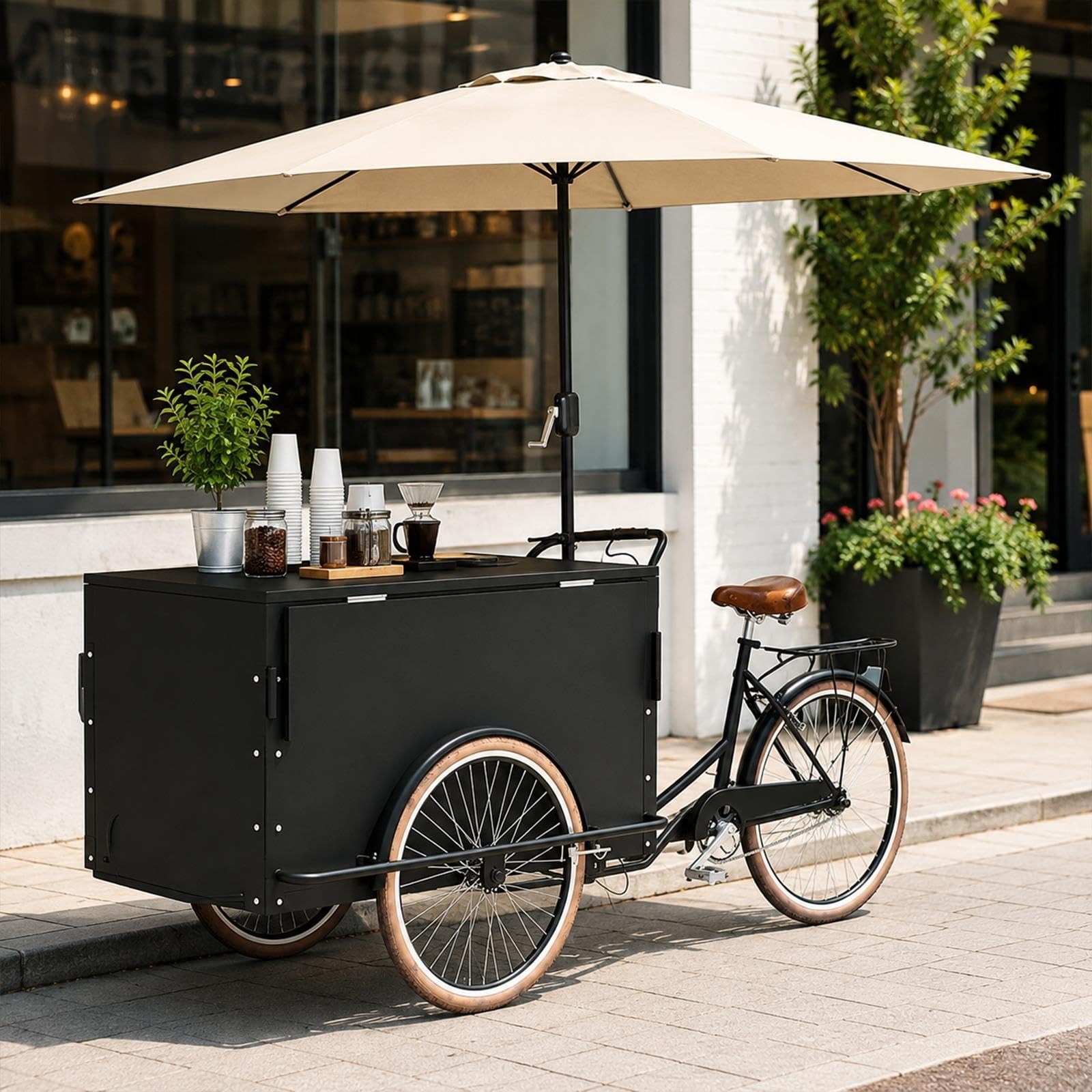 Bicicletta Vendita Mobile, Carretto Street Food, Banco Vendita Ambulante
