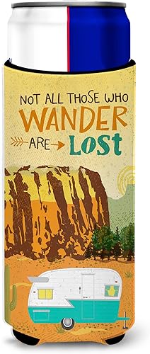 Caroline's Treasures VHA3025MUK Retro Camper Camping Wander Ultra Hugger para latas delgadas puede enfriar la manga abrazador lavable a máquina,