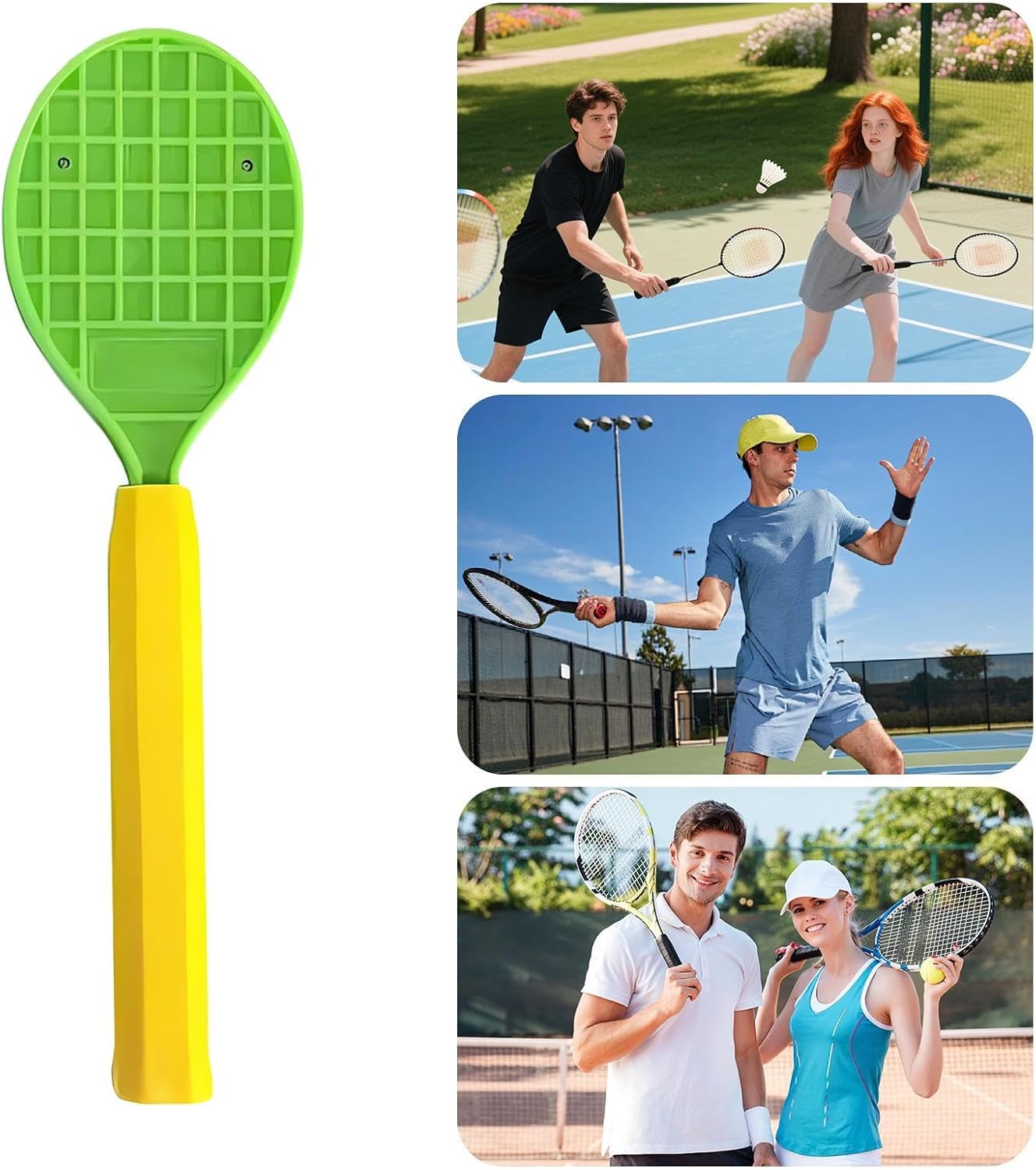 Tennis Practice Equipment – Portable Swing Training Tool | Racket Angle Guide with Elastic Attachment, Lightweight Corrector for Beginners Adults Youth Women Men Sports Exercise