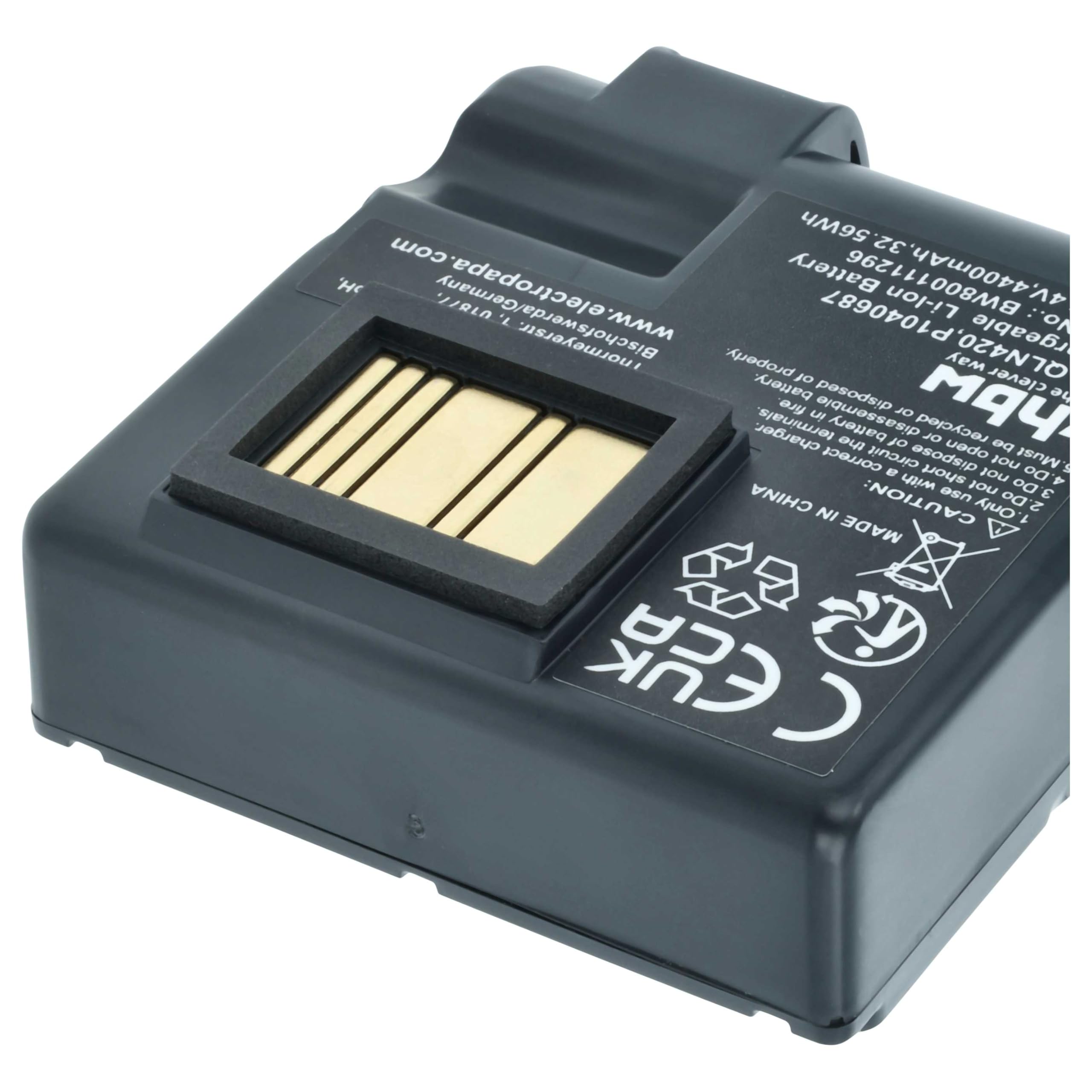 vhbw Akku kompatibel mit Zebra QLN420, ZQ630 Drucker Kopierer Scanner Etiketten-Drucker (4400 mAh, 7,4 V, Li-Ion)