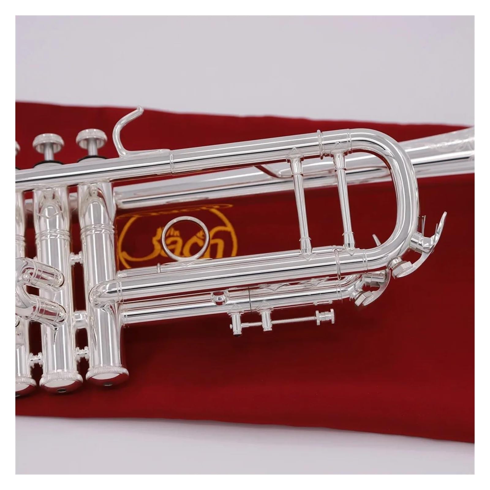 Trąbki Srebrny trąbka płaski instrument dęty mosiężny mini kieszonkowy instrument dęty dęty