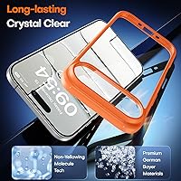 Vista 197 de TAURI Funda magnética 2 en 1 transparente para iPhone 14 Pro, compatible con Magsafe [no amarillenta] con protector de pantalla, protección de grado