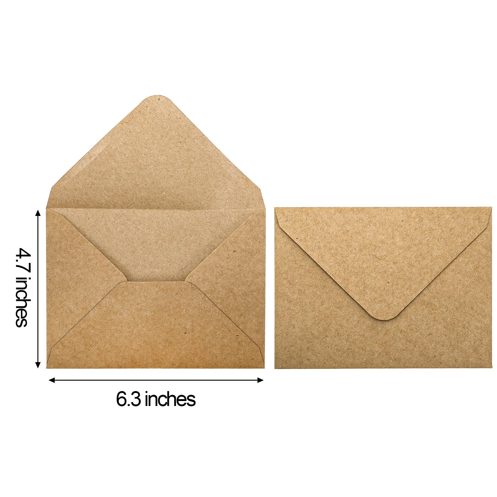 Nicunom Paquete de 150 sobres de papel kraft, sobres marrones de 4 x 6 pulgadas, sobres de papel kraft autoadhesivos, sobres de invitación, sobres de tarjetas, sobres de postal
