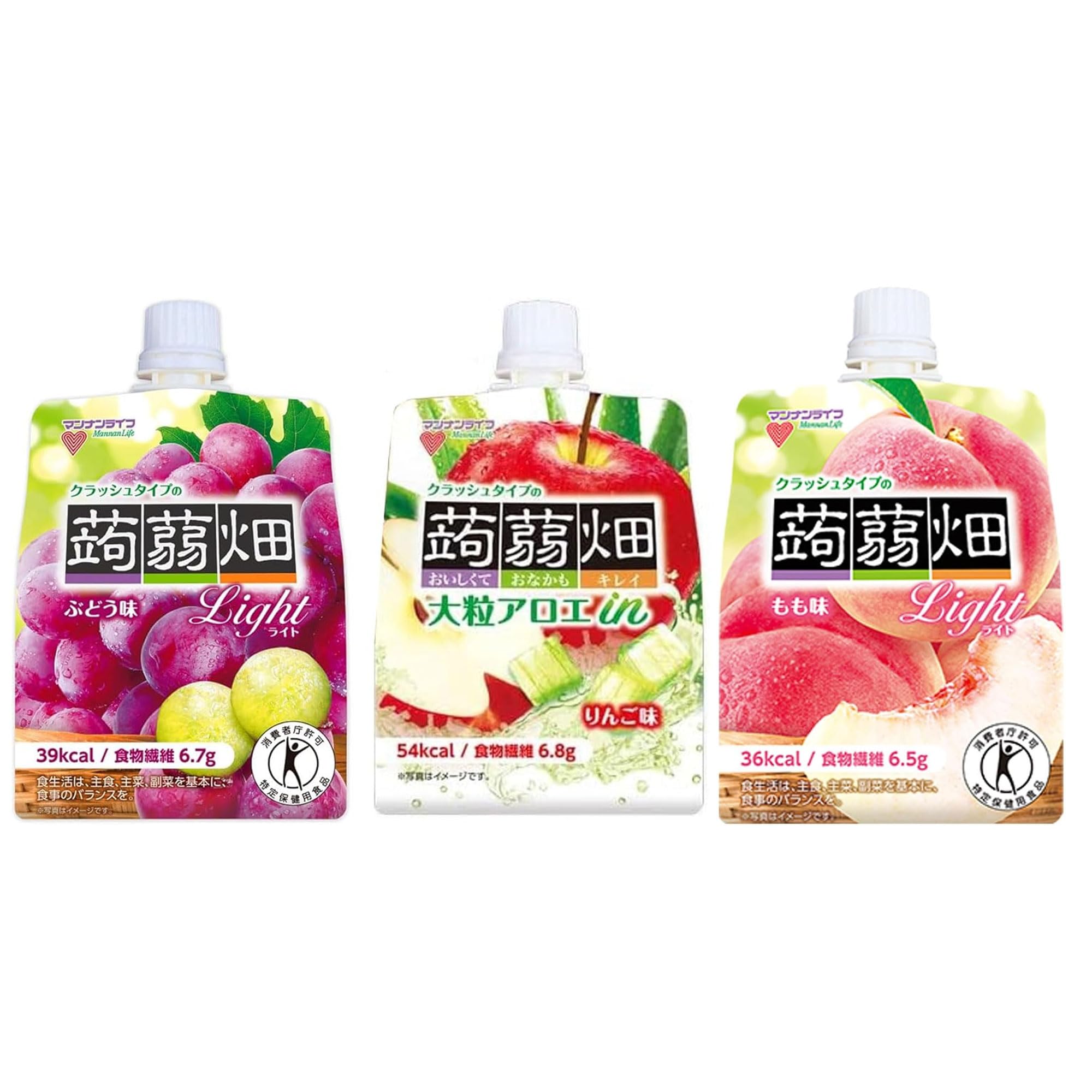 Amazon.co.jp: マンナンライフ クラッシュタイプの蒟蒻畑 3種アソート