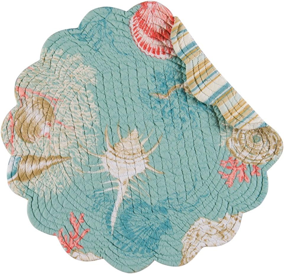 Set of 4 PCS, 17" Round Placemat, Santa Catalina