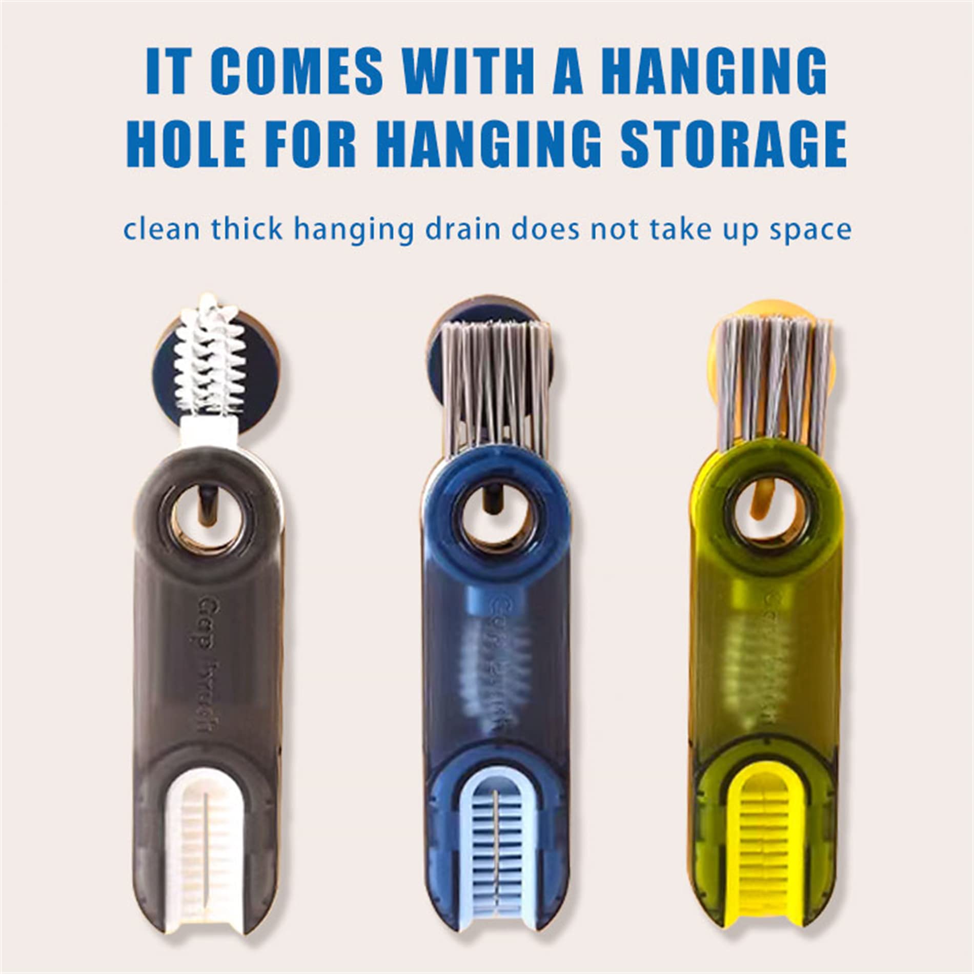 1 Brosse De Nettoyage 3 En 1 Pour Bouteille, Gobelet, Paille, Outil De Nettoyage Multifonction, Brosse De Nettoyage Pour Petits Biberons, Gobelets D'allaitement