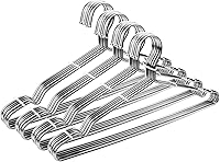 Seropy 40 Pack Heavy Duty Stainless Steel Wire Coat Hangers, Ultra Thin 0.12" Non-Slip Space Saving Closet Organizers 16.5 Inch