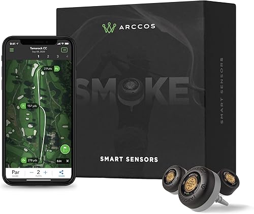 Arccos Smart Sensors sistema automático de seguimiento de juegos de golf, telémetro GPS alimentado por IA y distancias de club inteligente