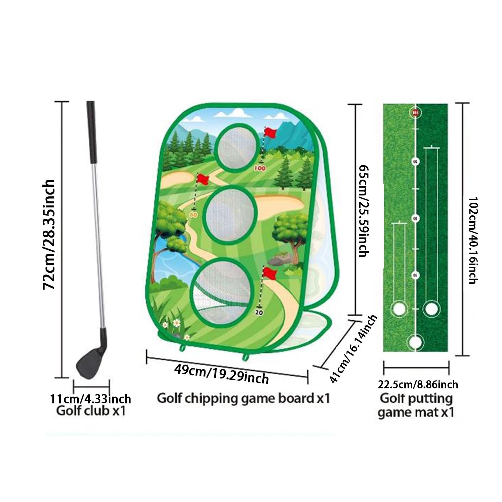 Juguetes de Golf para Niños, Juguetes para Exteriores, Juego de Práctica de Golf con Pelotas Adhesivas, Plegable para Cumpleaños de Niños de 3, 4, 5 Y